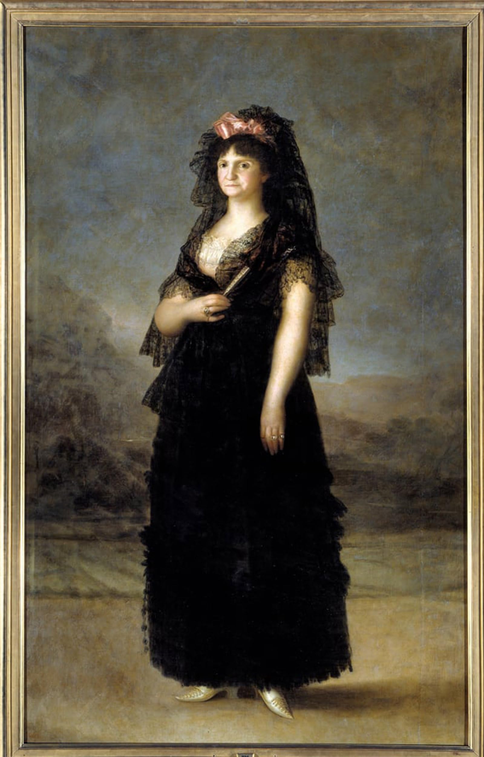ARTXLXXBN Famous Painting Art Wall Decor Abstract Art Picture Portrait in Foot of the Queen of Spain Marie LouiseWife of Charles Iv Painting by Francisco De Goya Animal Pictures for Home Decor 60x90cm