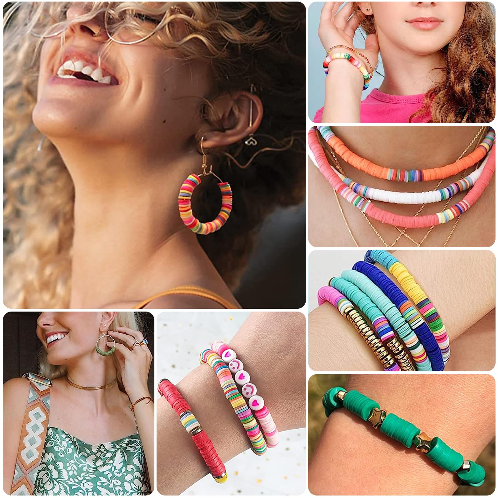 DAHI 150 Perline Fiore In Argilla Polimerica – 10 Mm – Fai Da Te Gioielli Bracciali E Collane – Colorate - 4