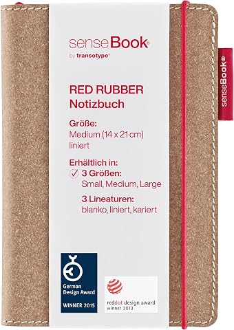 Transotype Sensebook Red Rubber M A5 Çizgili