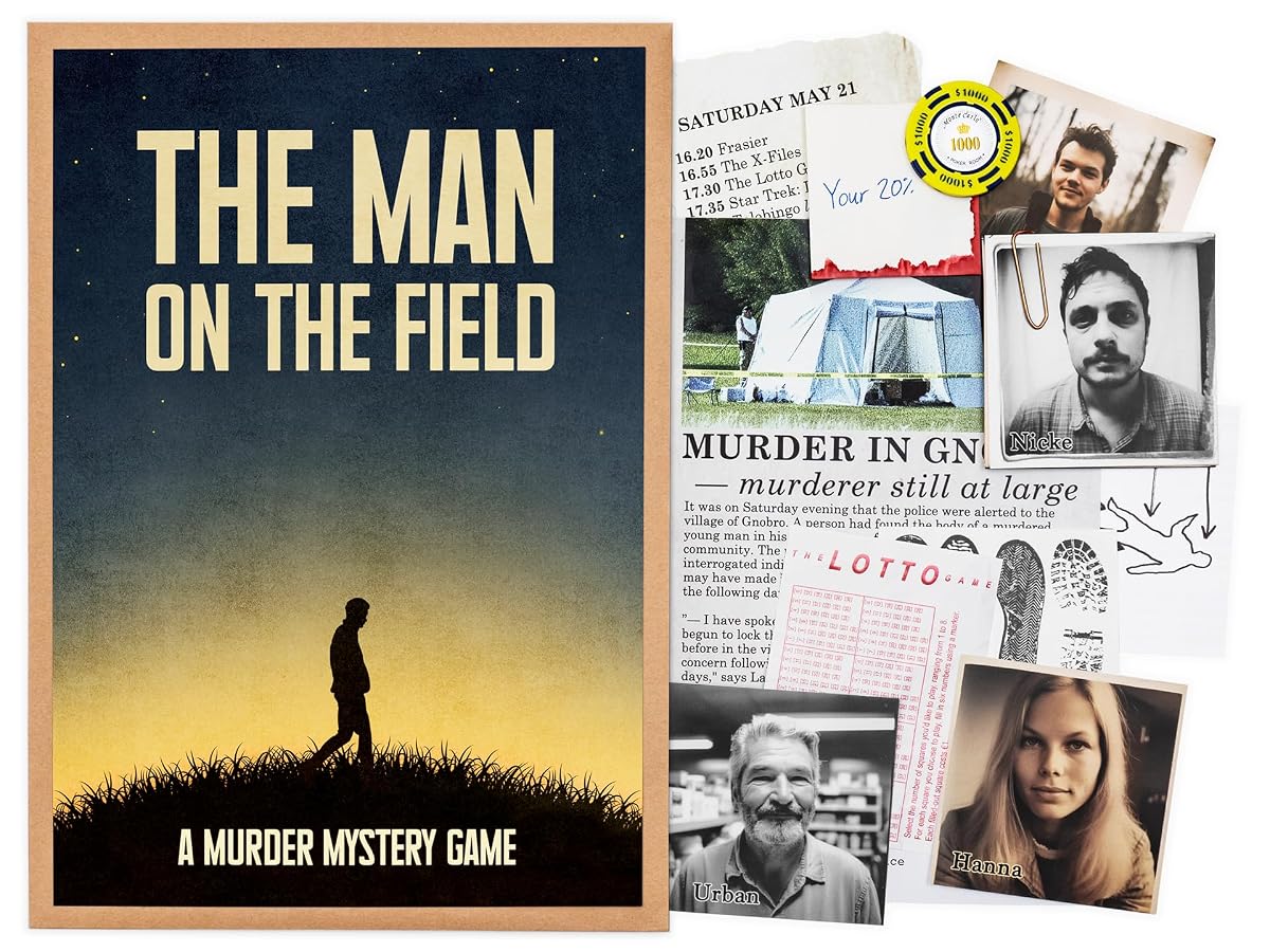 Mindmade Cold Case Cames – The Man on The Field – Authentic Murder Mystery Game
