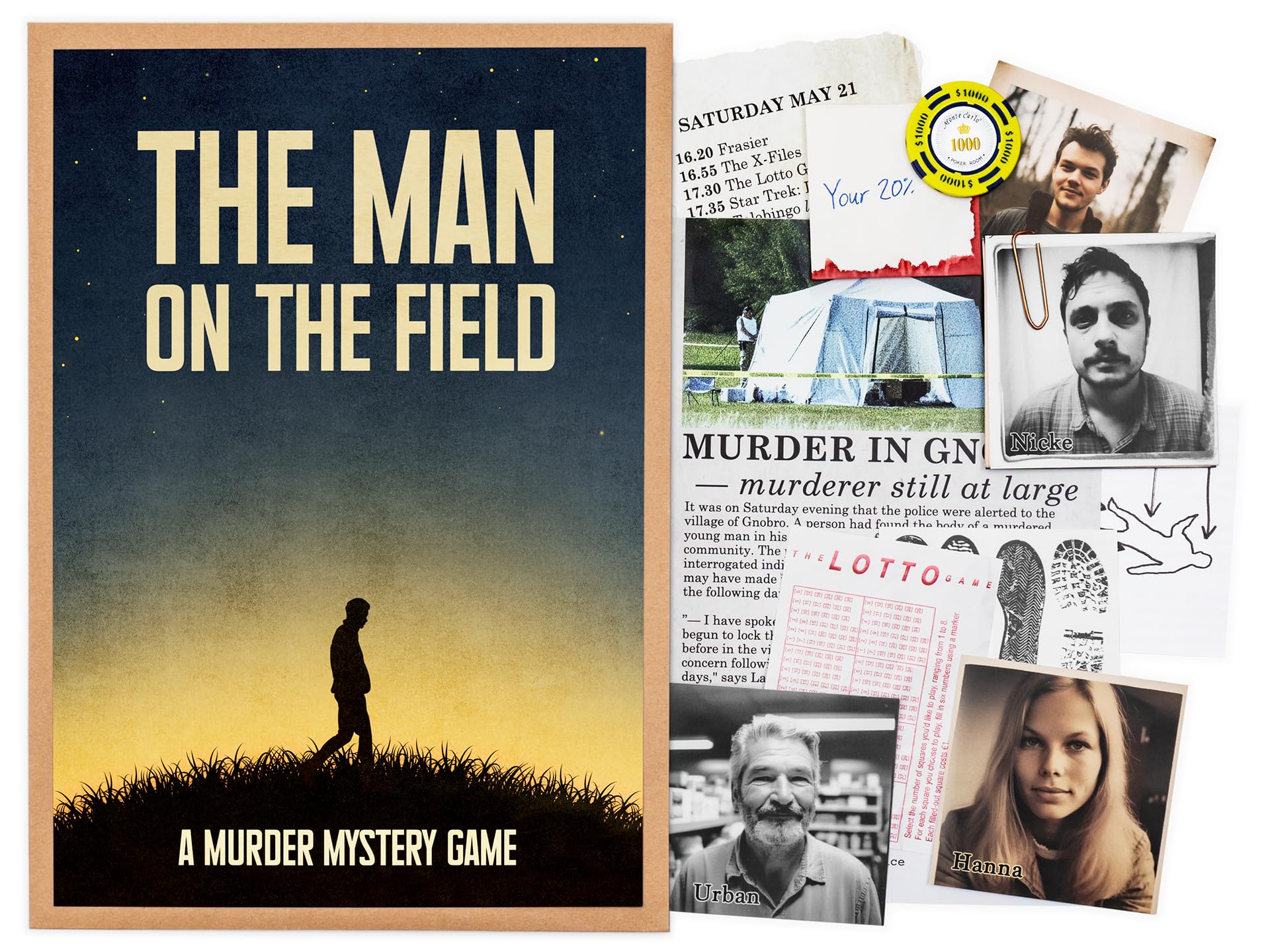 Cold Case Cames  The Man on The Field  an Authentic Murder Mystery Game