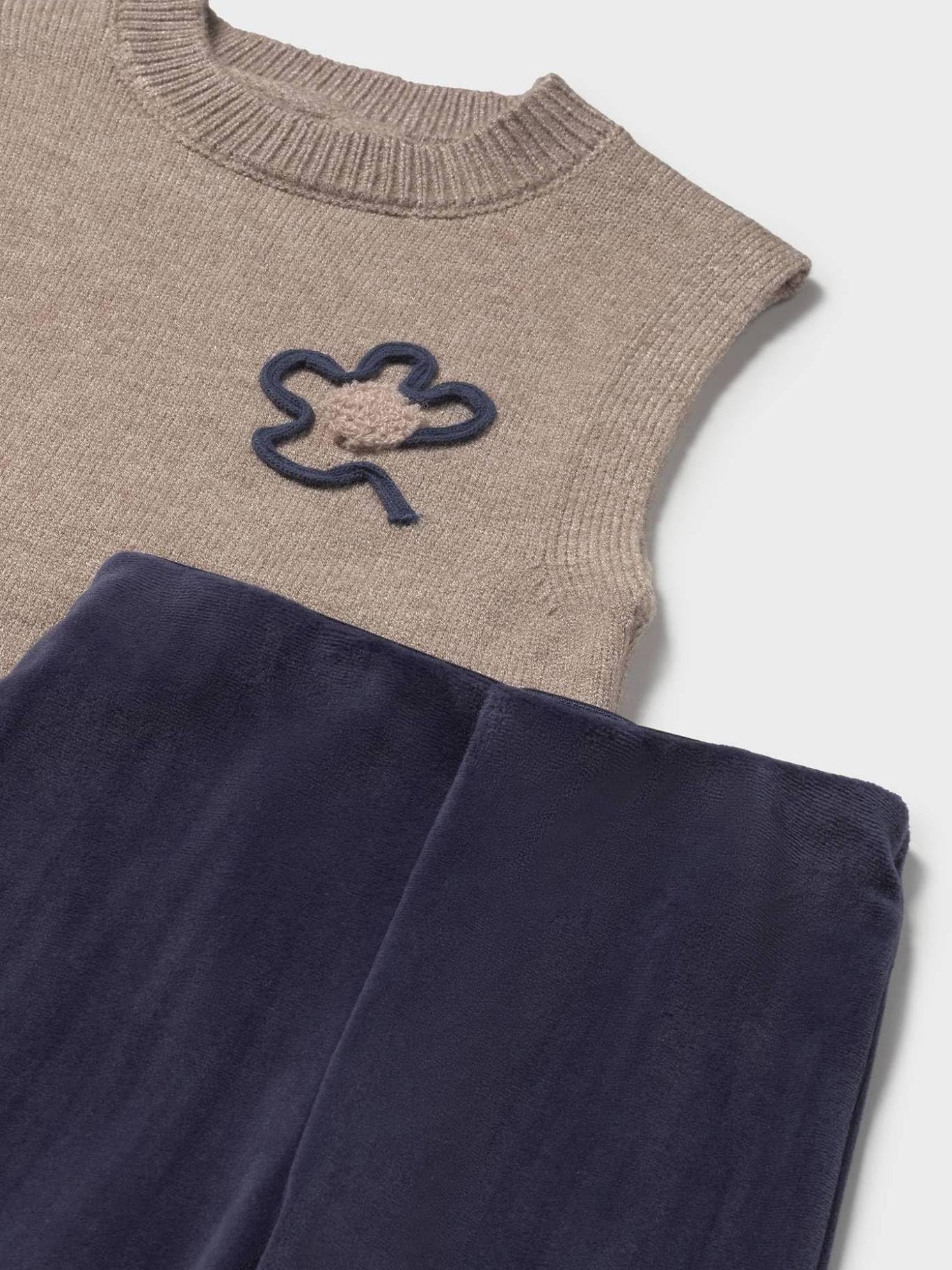 Mayoral Strick-Set Hose Weste für Baby - Mädchen Marinblau