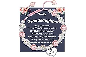 Sparkling Pink Pearl Rhinestone Charm Bracelet: A Timeless Keepsake for Young Ladies