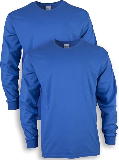 Gildan Men's Ultra Cotton Long Sleeve T-Shirts, 3-Pack, Grey, Size Large - View #7