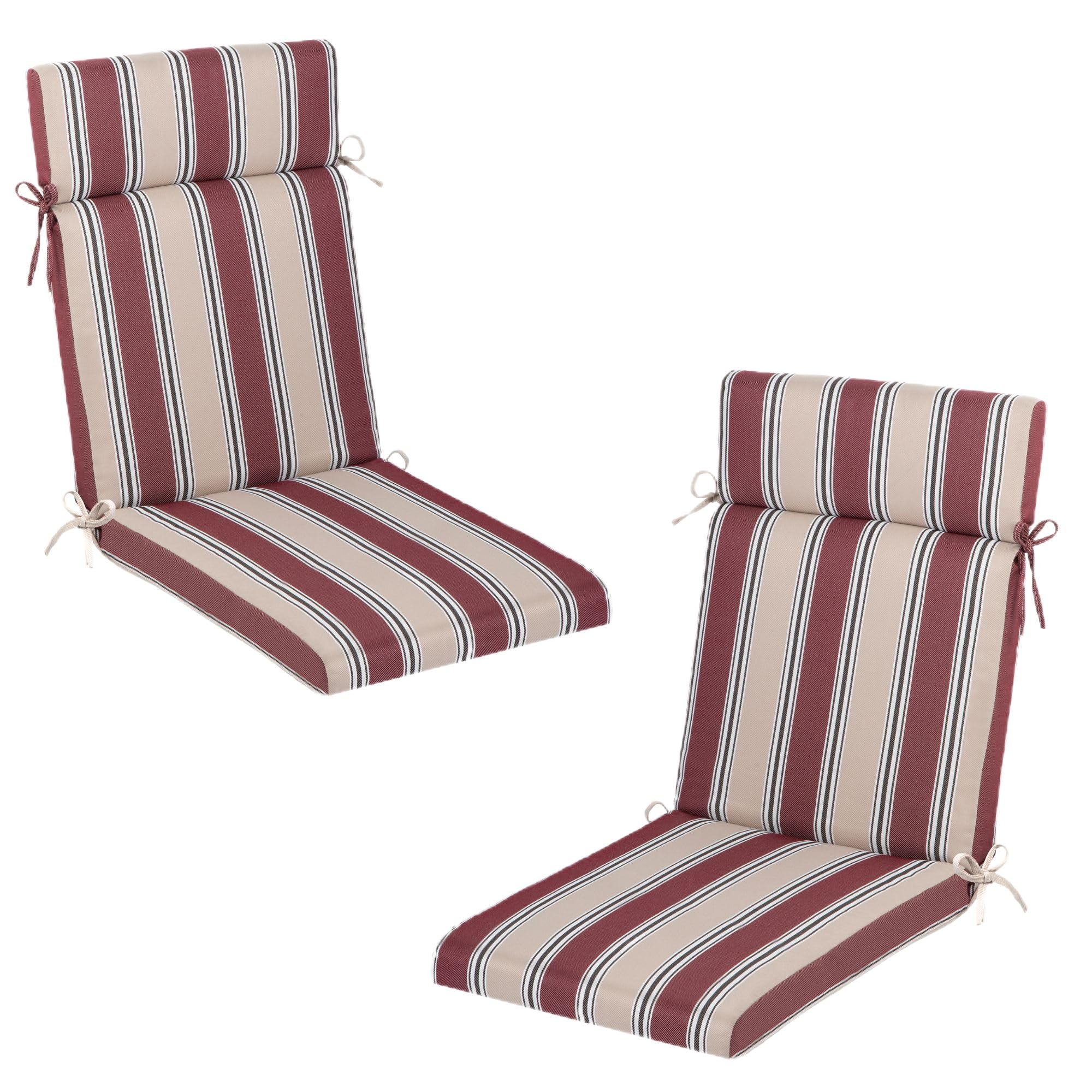 HERMOCE Outdoor Chair Patio Furniture Cushions, Rocking Chair Cushions Waterproof, 21" x 20", Outdoor Seat Cushions with Straps for Set of 2