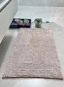 Amazon.com: KEMA Bathmat 17 x 24 inches, 100% Cotton Absorbent, Luxury ...
