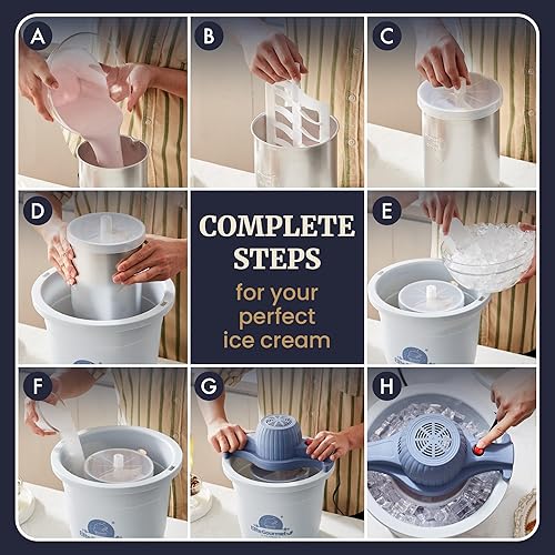 Miniatura 6 de Elite Gourmet Máquina de helados eléctrica de 4 cuartos EIM350X delicioso helado casero, gelato, sorbete, yogur congelado, recipiente de congelación