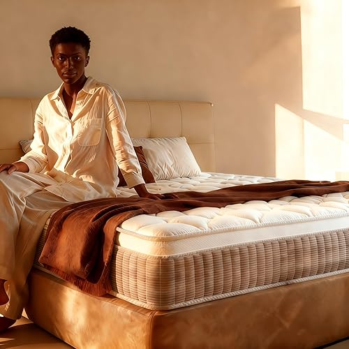 Queen Mattress, 12 Inch Memory Foam Hybrid Mattress in a Box with Pocket Springs for Motion Isolation, Pressure Relief, Medium Firm, CertiPUR-US