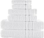 6 Ensemble de serviettes en pièces, 2 Serviettes de bain - 2 Serviettes à main - 2 Laver les vêtements, 100% Coton naturel turc, 600 GSM Extra douce et très absorbante (Sable chaud, Ensemble de 6)
