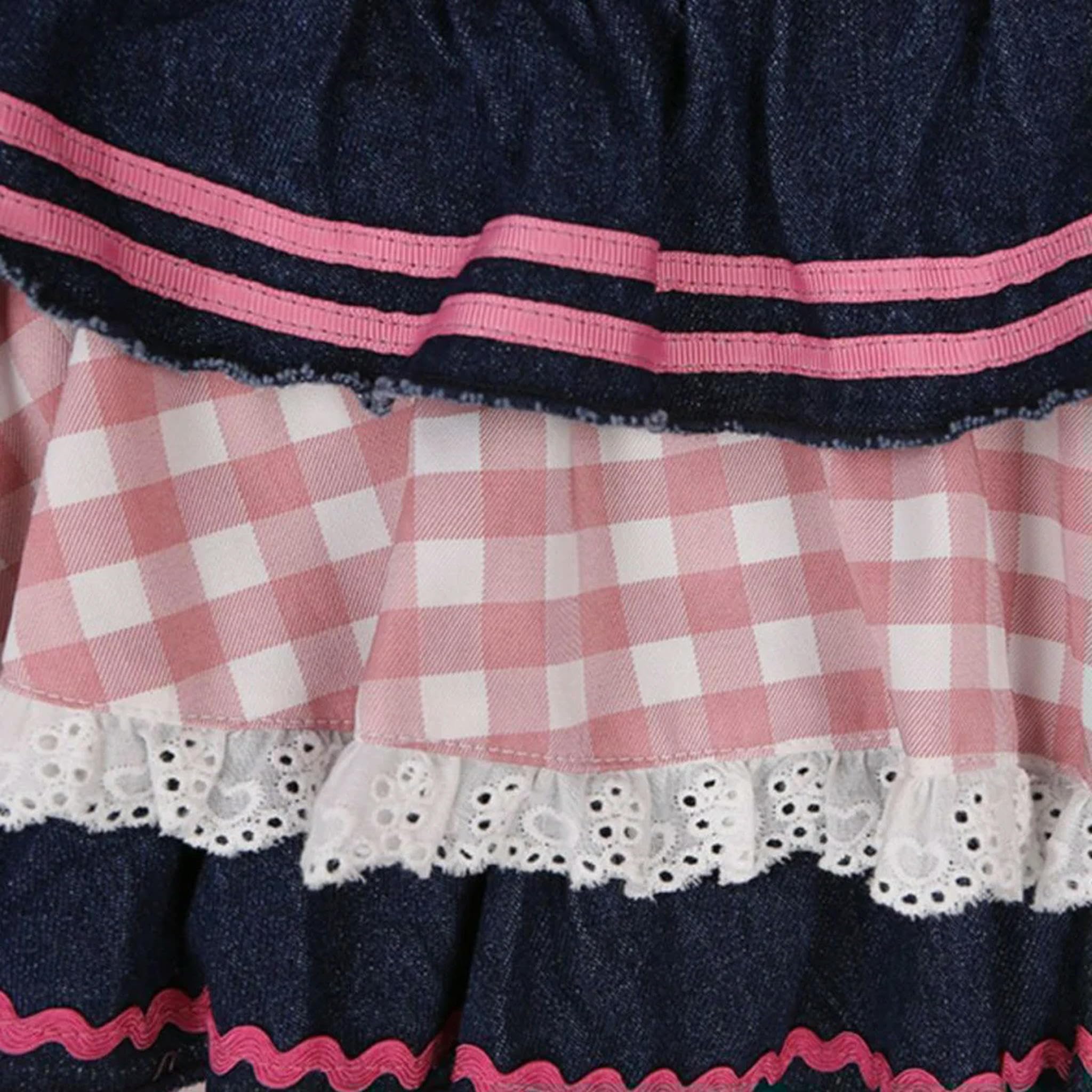 Style Preppy Lolita Kawaii Jupes Douces Mini Femmes Harajuku Mignon Robe de Bal Denim Patineuse Y2K Taille Haute Dentelle gâteau jupes-2-XXL