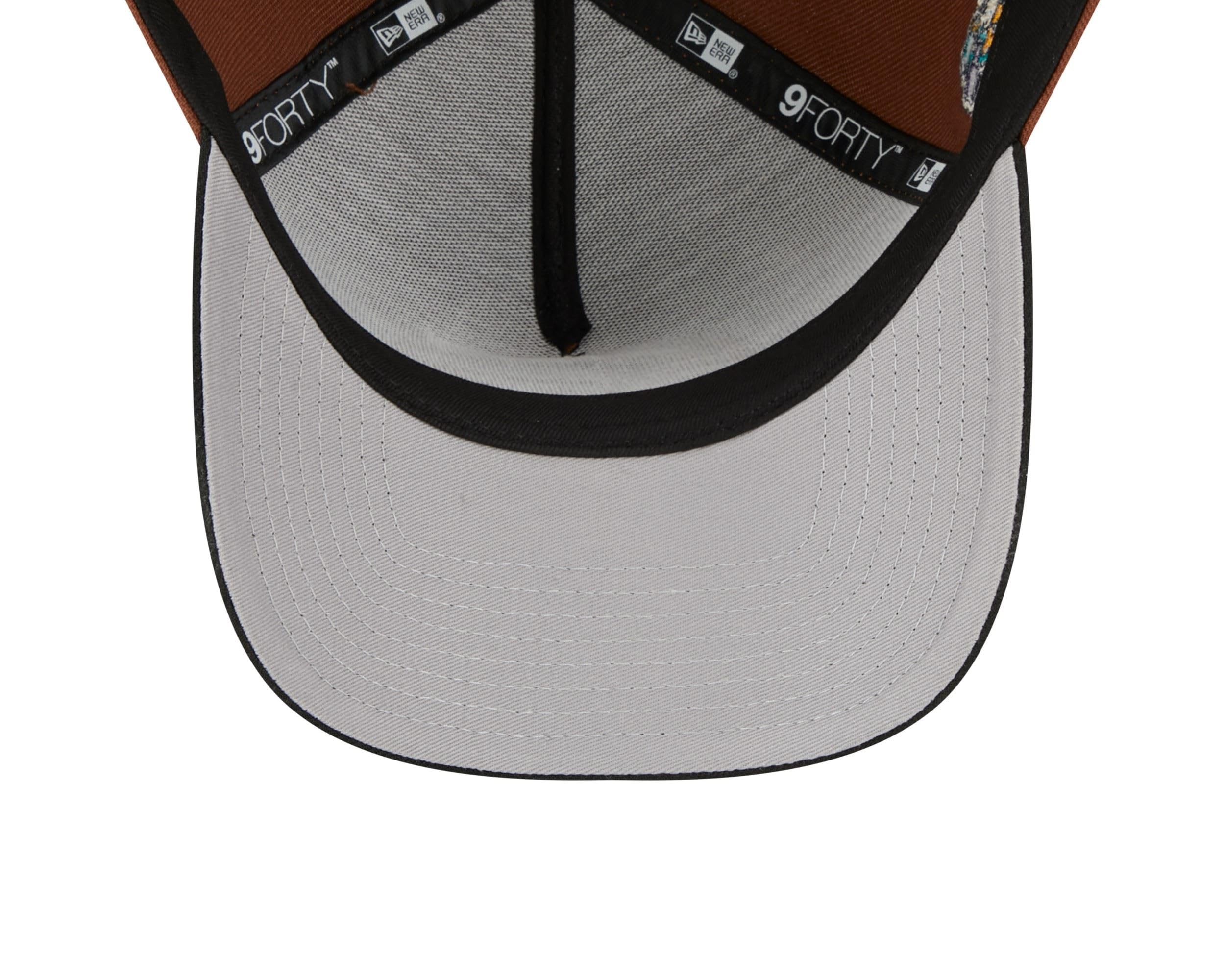 New Era MLB Harvest Gorra Baseball Parche Lateral Snapback Emblema del Equipo A-Frame Gorra de béisbol marrón Negro