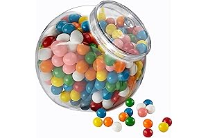 80 Ounce Durable Clear Plastic Candy Jar with Lid