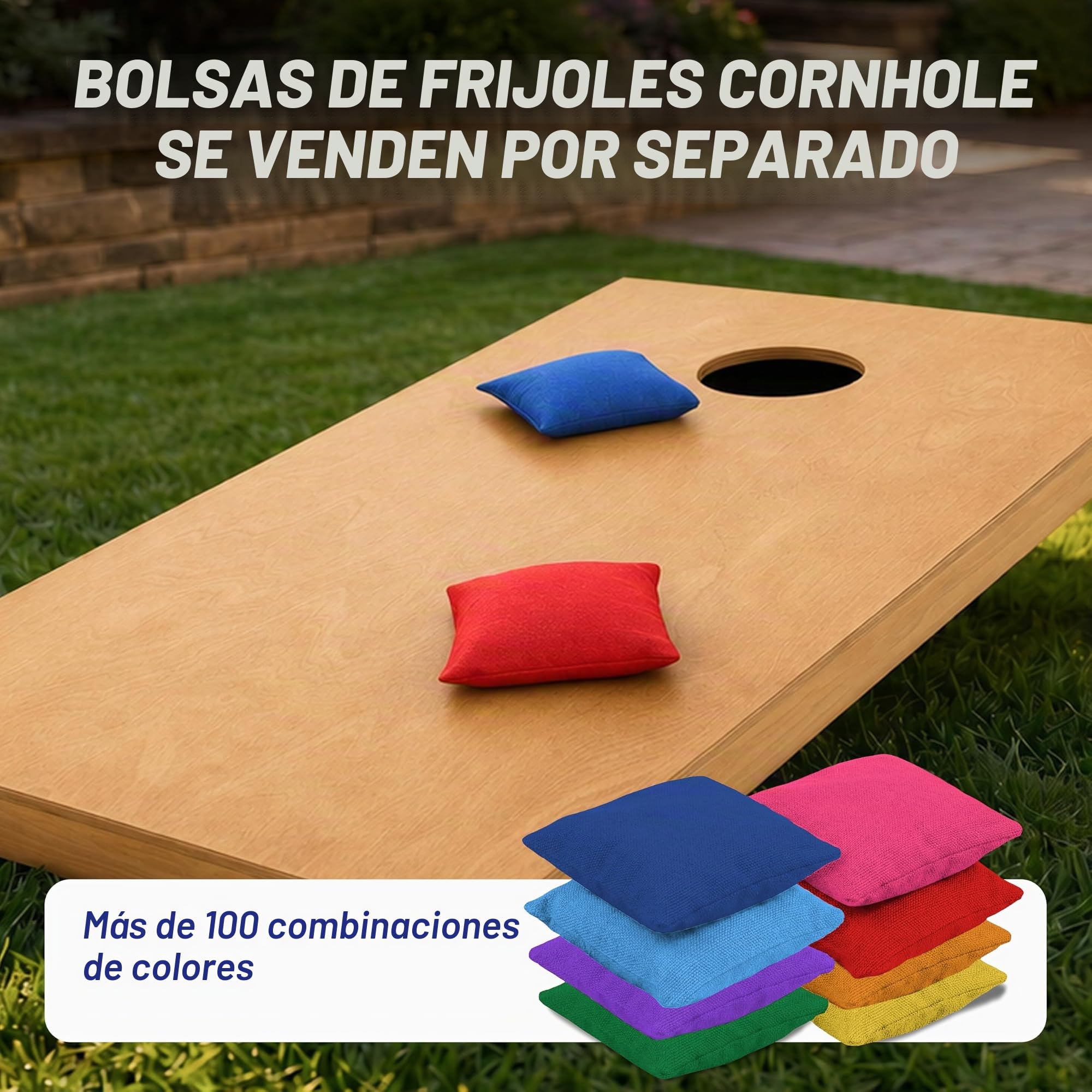 GoSports Juegos de Cornhole - GoSports Juego de Tablas de Cornhole de Grado Profesional de 4 x 2 pies, Tablas de Lanzamiento de puf Premium de tamaño reglamentario Completo Unisex Adulto