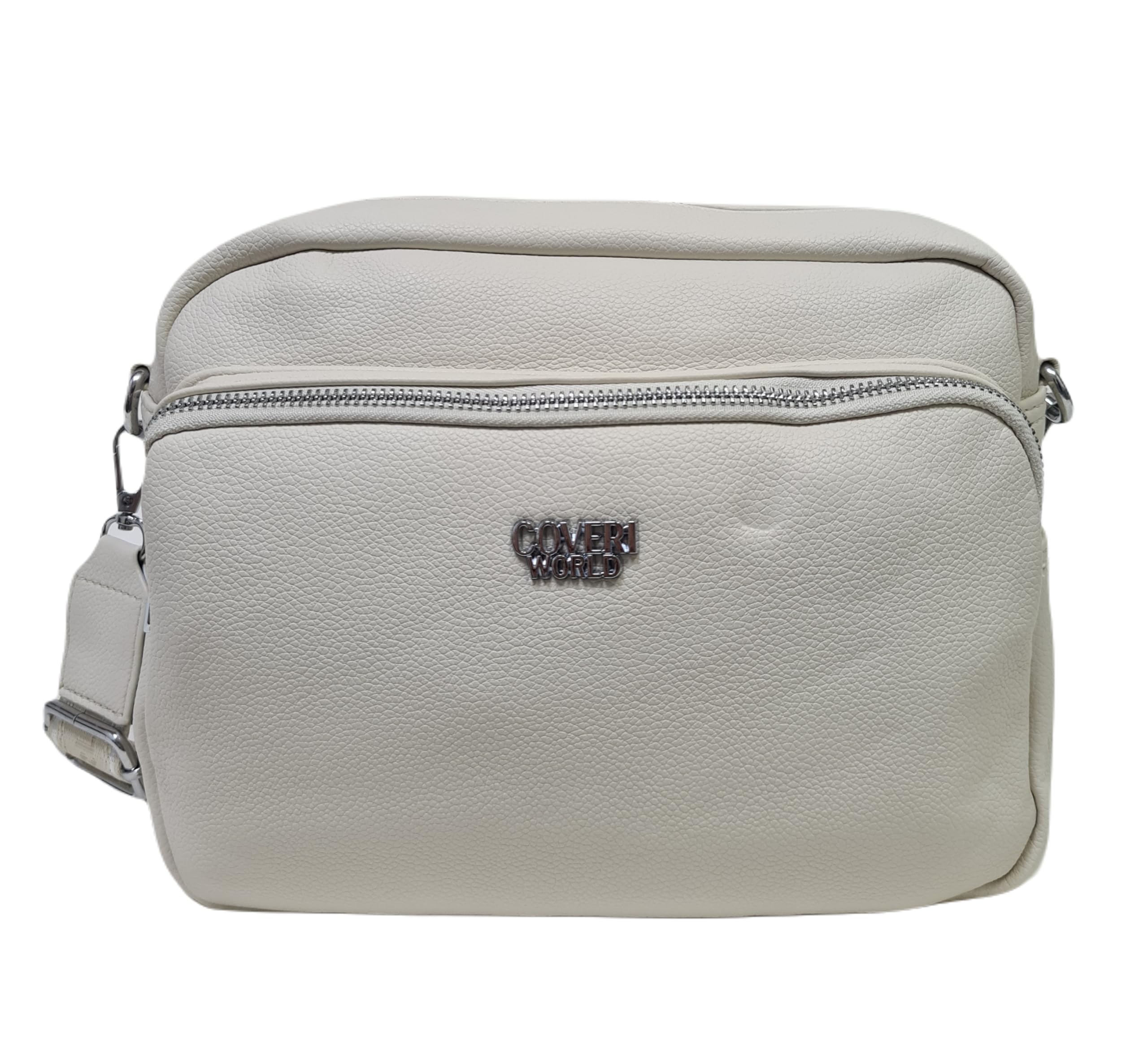 Borsa A Tracolla Coveri Collection In Ecopelle Nera Trapuntata - Con Catena, Doppio Scomparto, 26x17x9 Cm