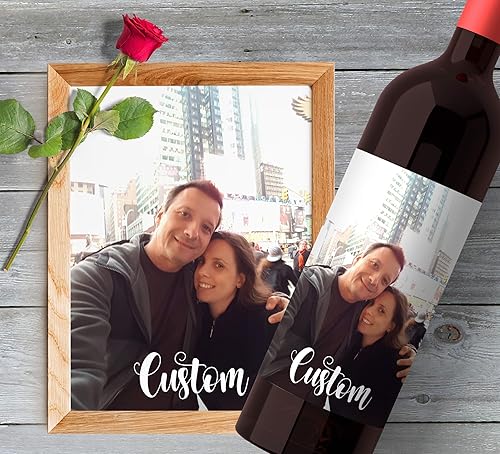 Miniatura 2 de Etiqueta de vino con foto - Etiqueta de vino personalizada - Etiqueta de vino personalizada - Etiqueta de vino de boda - Regalo de vino - Regalo