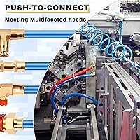 Vista 6 de Siptenk 1/2" Codo DOT de Latón Empuje para Conectar Accesorios de Línea de Aire 5 PIEZAS, Tubo de 1/2" OD x Rosca NPT de 1/2" Accesorios de Conexión