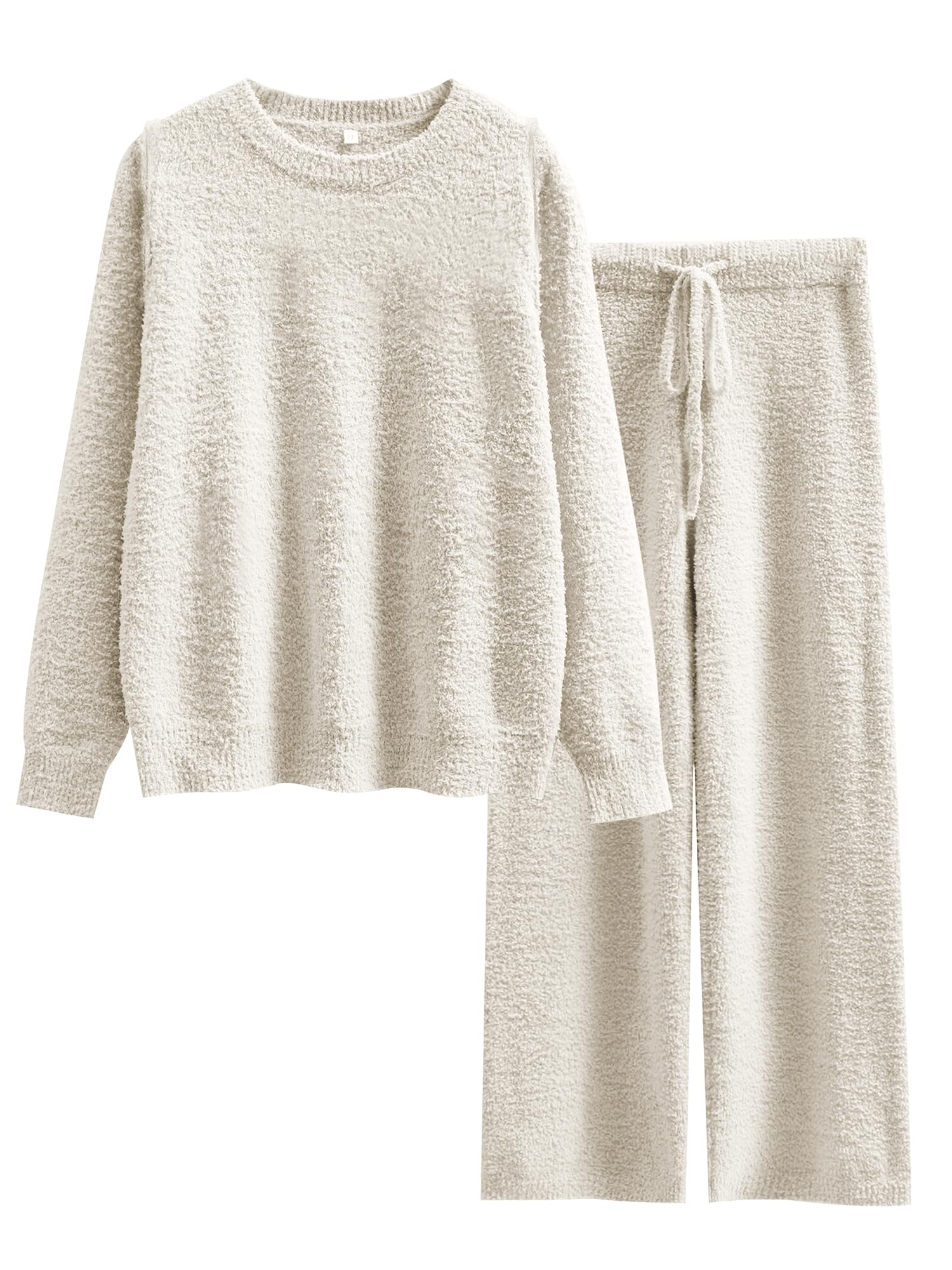 ANRABESS Lounge Sets for Women Fuzzy Fleece Pajama Set