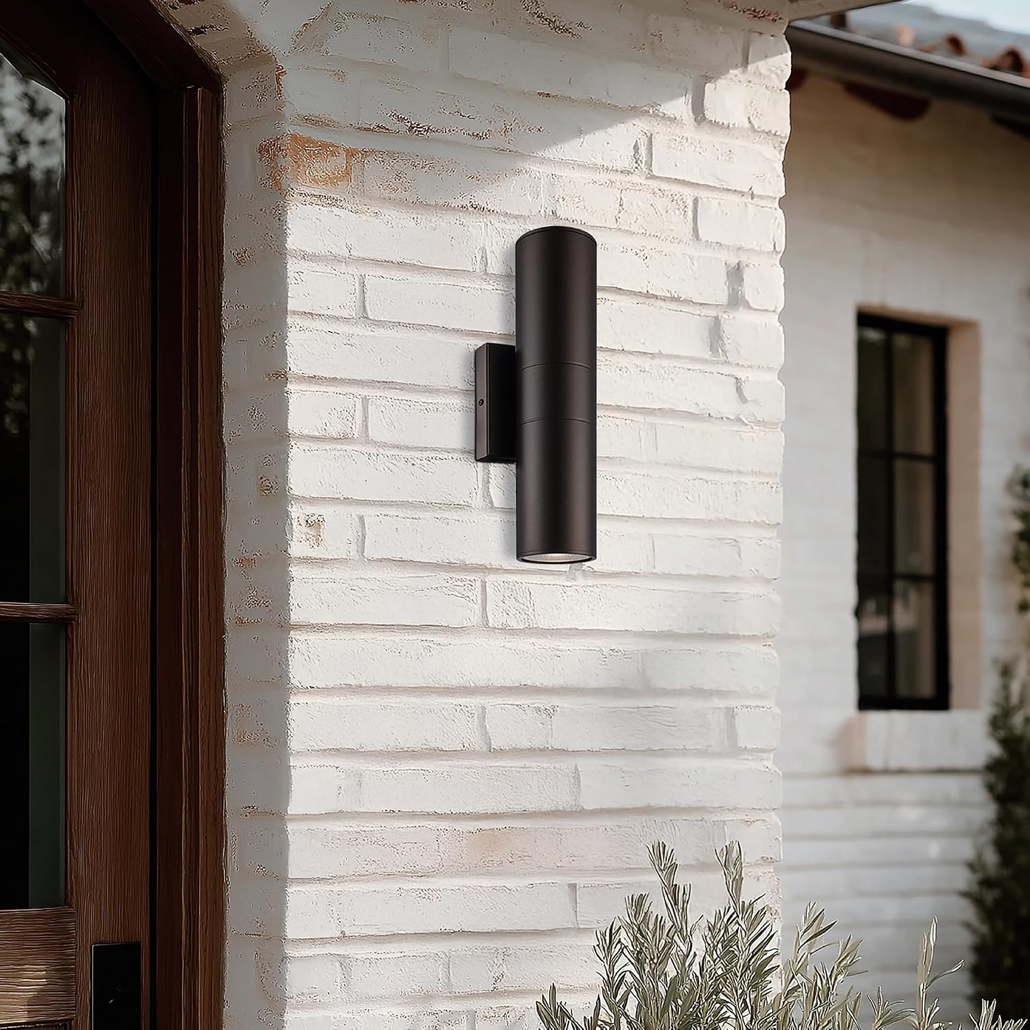 Asher Hamilton AHODW-502BZ Axis Outdoor Wall Light | Integrated LED 20 Watt | 1260 Lumens | Dimmable 3000K | Wet Rated for Outdoor Use | ADA Compliant Exterior Wall Fixture | Bronze Finish