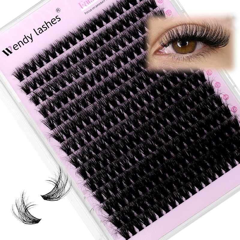 WENDY LASHES Cílios em tufos 3D efeito wispy 50D, 10–18 mm