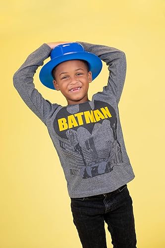 Miniatura 4 de DC Comics Paquete de 2 camisetas gráficas de Batman de la Liga de la Justicia, Gris Azul