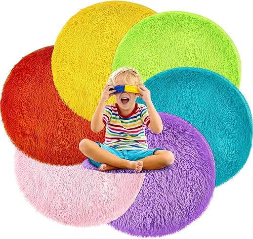 Miniatura 1 de 6 alfombras redondas de 18 pulgadas para asientos circulares redondos suaves y cálidos alfombras redondas para habitación de bebé para aula