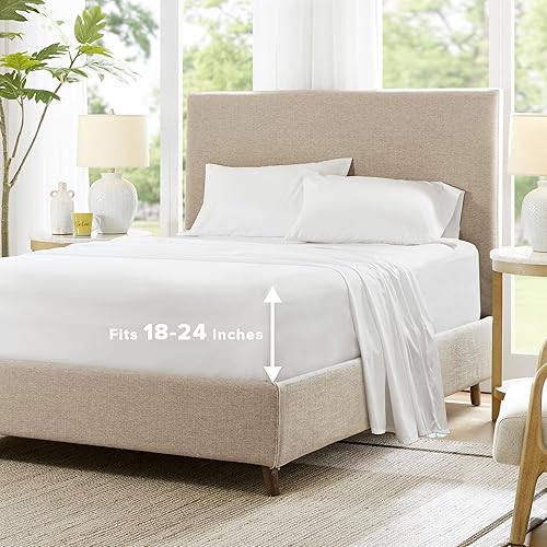 Miniatura 9 de Comfort Spaces - Sábana bajera Coolmax supersuave y resistente a la decoloración que absorbe la humedad con elásticos alrededor que se adapta a