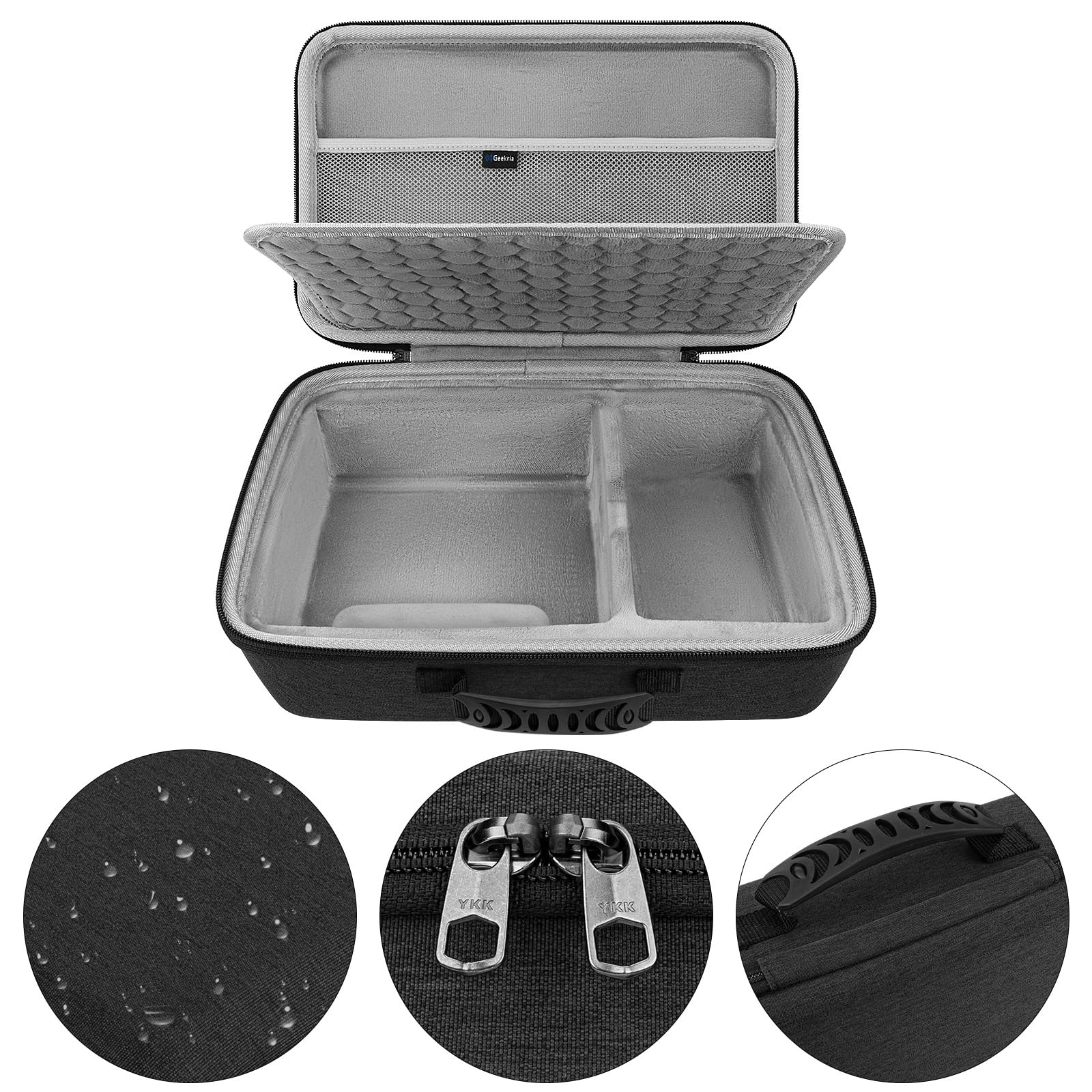 GEEKRIA Funda para Interfaz de Audio, Compatible con Universal Audio Apollo Twin X Duo/Twin X Quad/Twin X Duo Gen 2/ Twin X Quad Gen 2, Bolsa de Viaje rígida EVA (Gris Oscuro)