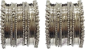 Stylish Traditional Jewellery Silver Plated Bangle Set for Women