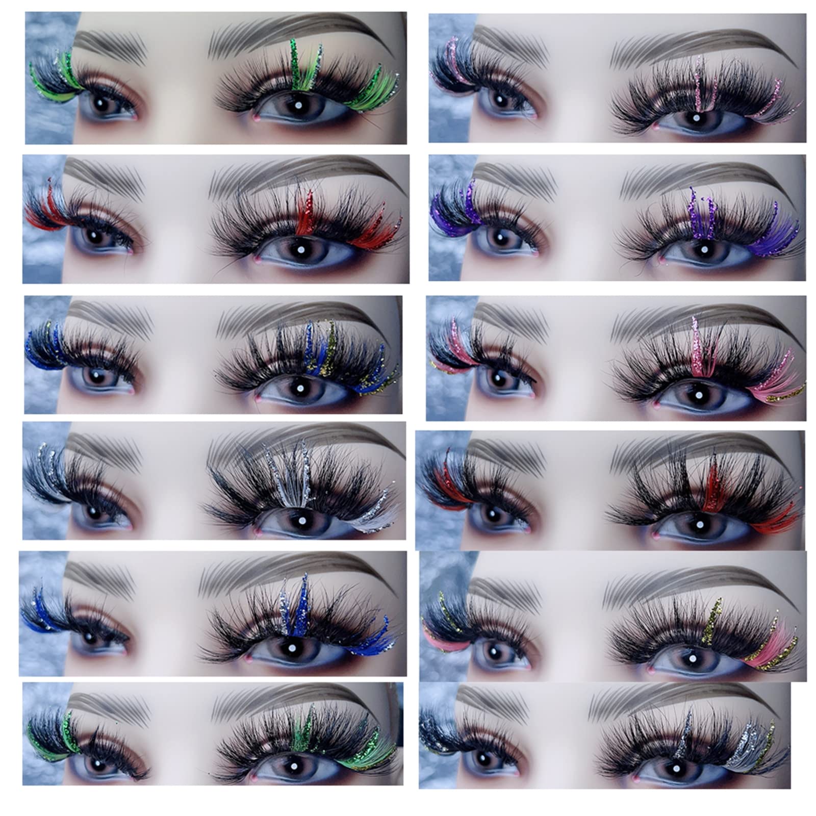 つけまつ毛　キラキラマリア様 Amazon | 5組キラキラ輝くつけまつげ 3D ナチュラル コスプレ