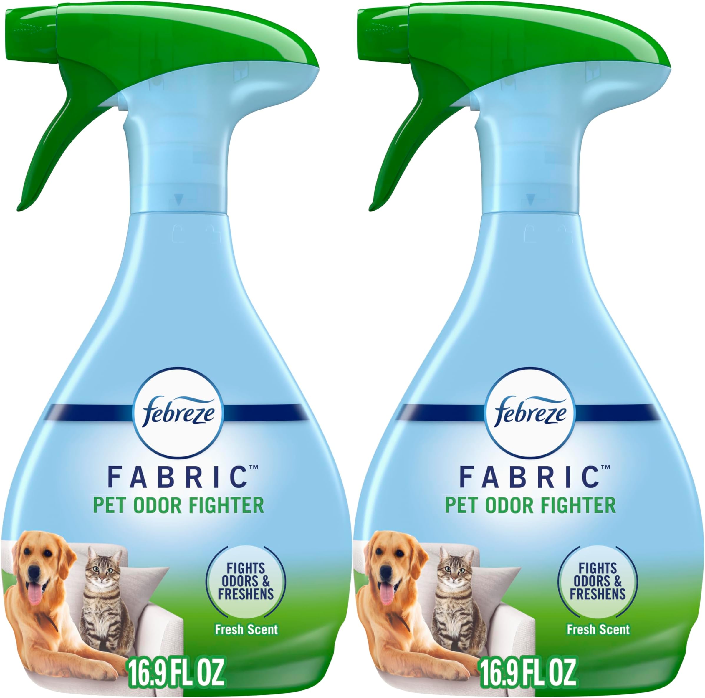 Febreze Odor-Fighting Fabric Refresher Pet Odor Fighter, 16.9oz, Pack of 2