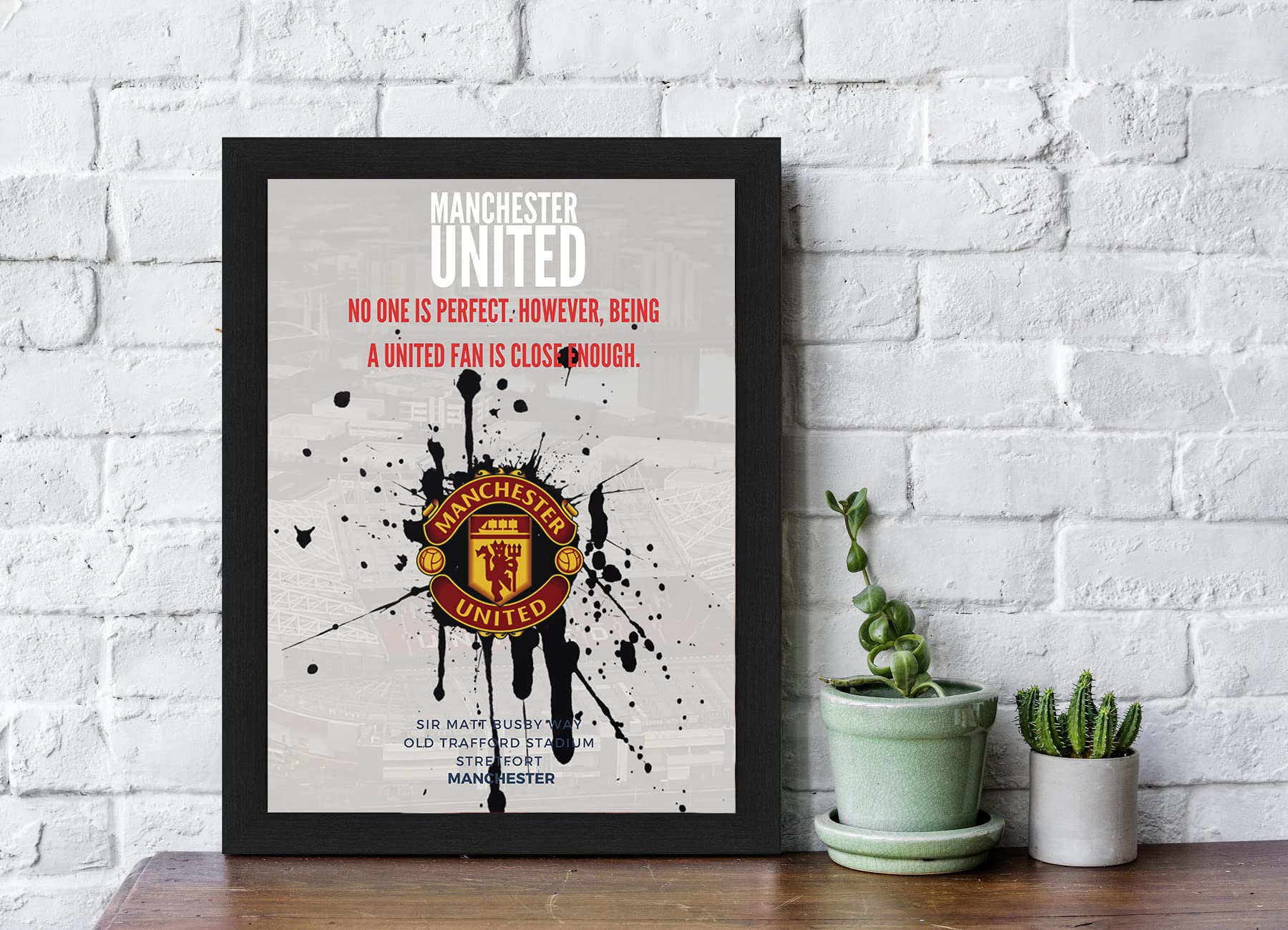 Interio CraftsInterio Crafts Manchester United Club Fan Quote Framed Poster(Frame Included,13X10 Inch, Black)