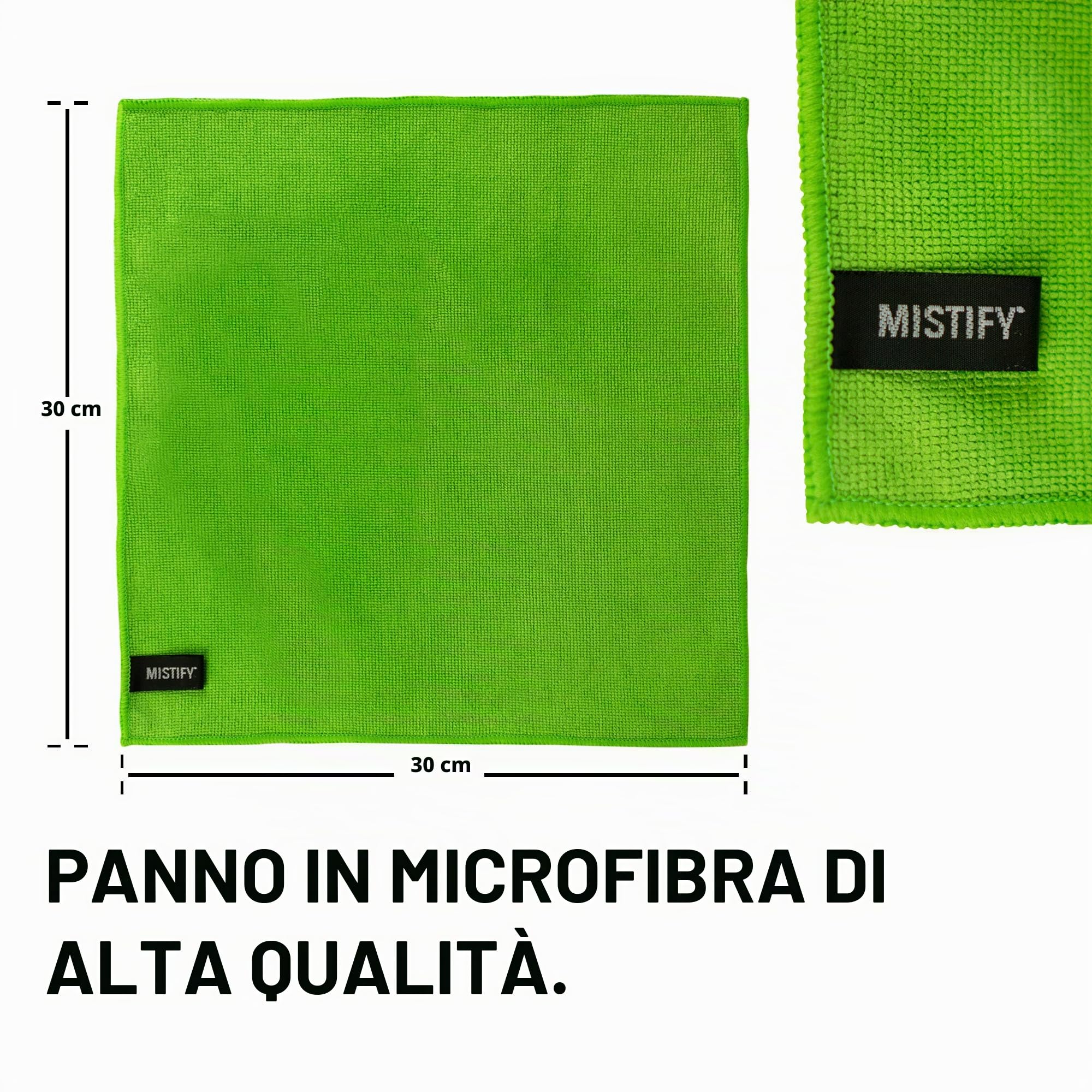 Mistify Pulizia Schermo Naturale 500ml e 2 Panni in Microfibra [Smartphone Tablet Portatili Tastiere Touchscreen Oleofebiche Smartwatch LED TV LCD 4K]