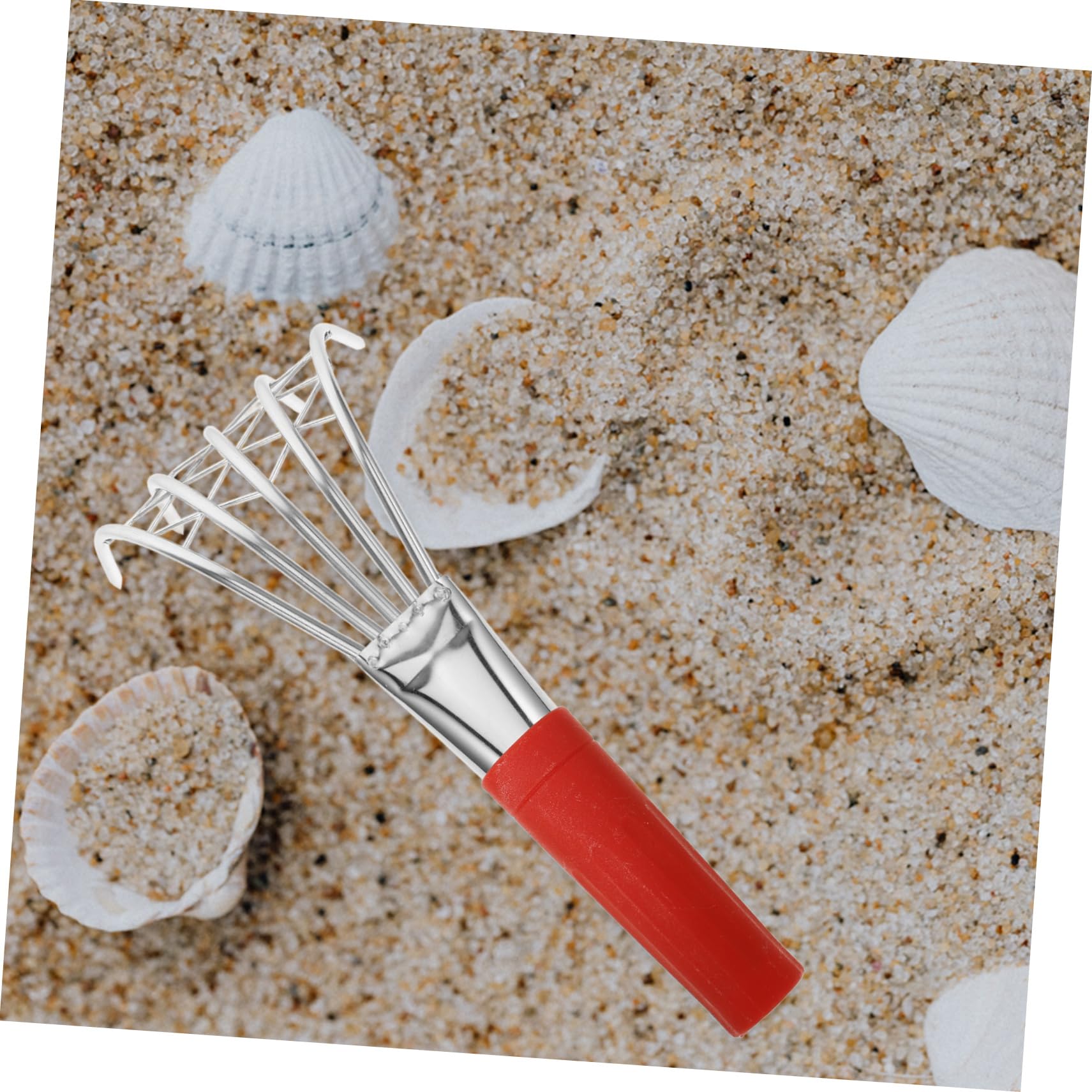 ifundom 4 Stück Muschelrechen für Ergonomischer Rechen mit Fünf Zähnen zum Muscheln und Krabbenfangen Am Strand Handlich und rutschfest