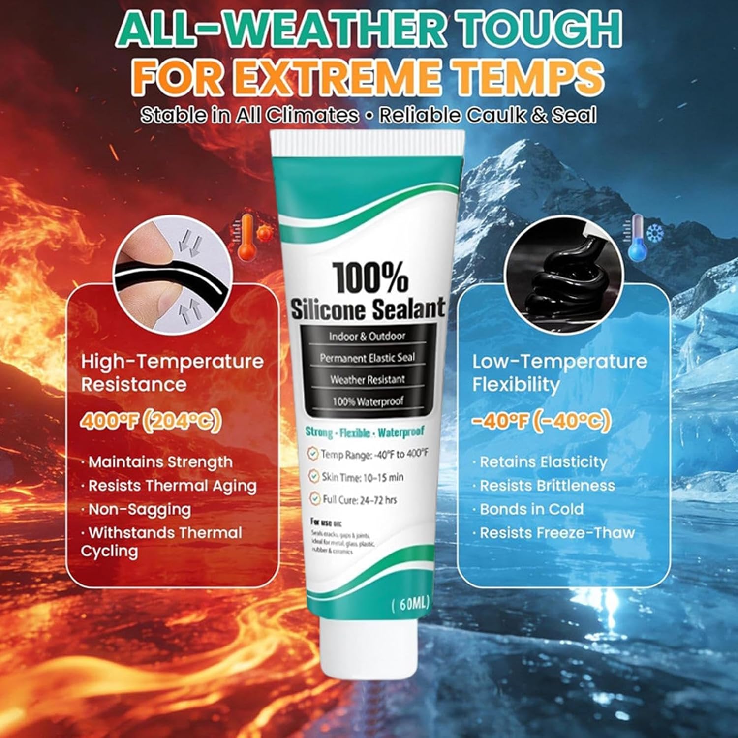 Silicone Adhesive Heavy-Duty Waterproof Repair Caulk