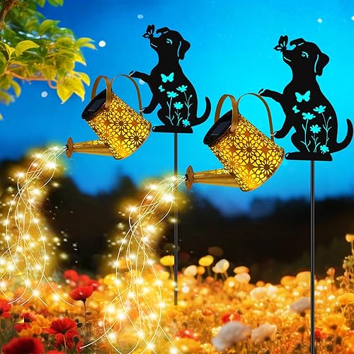 Miniatura 8 de Luces Solares de Regadera, Farol Colgante de Gato, Luces Solares para Exteriores, Regalos para Amantes de los Gatos para Mamá, Mujeres, Cumpleaños