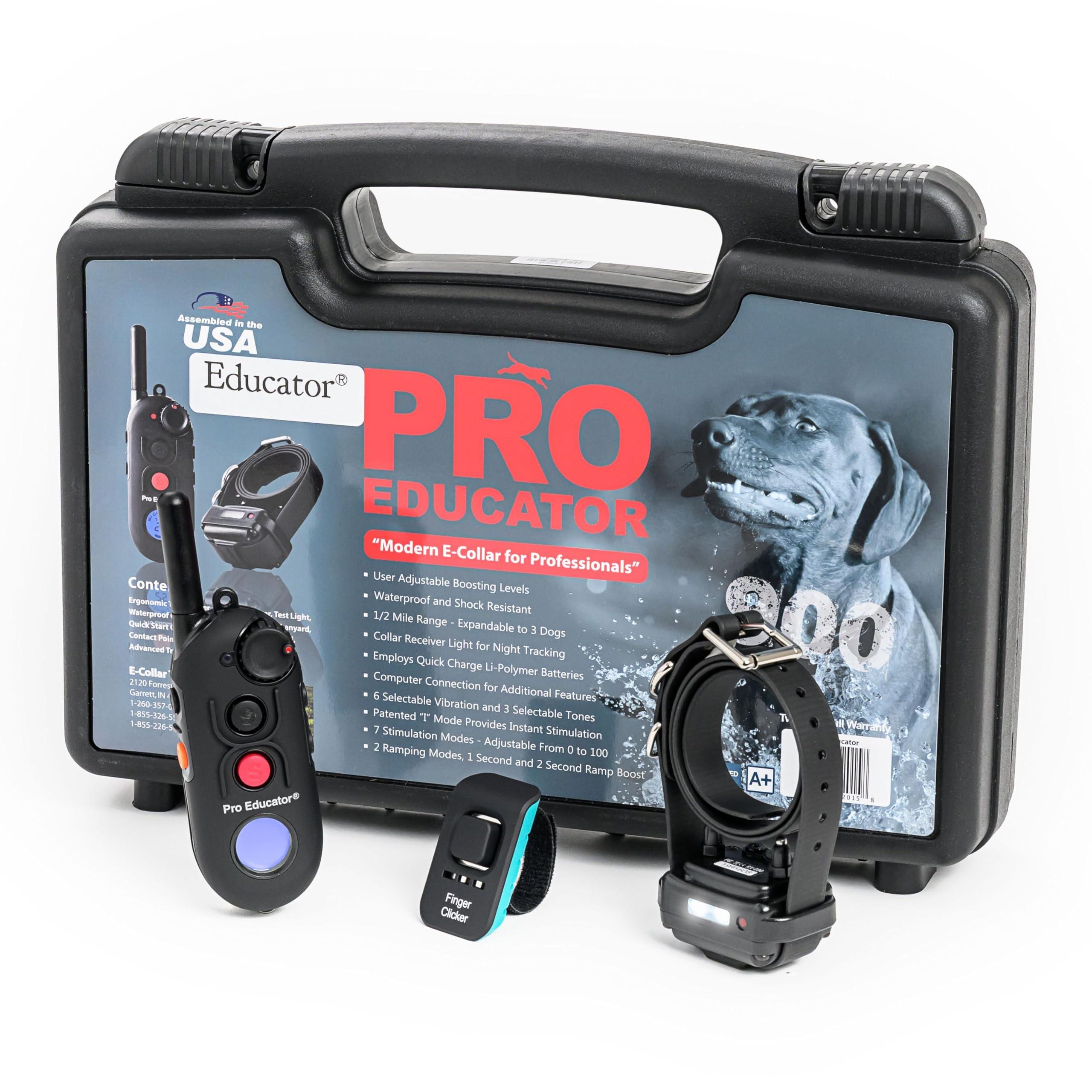 PE-900 Pro 1/2 Mile E-Collar Remote Dog Training Collar With Vibration, Tapping Sensation and Pavlovian Stimulation