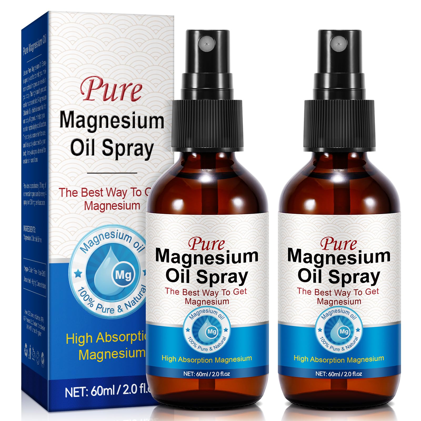 Magnesium Spray, Magnesium Oil for Feet, 100% Pure Magnesium Oil Spray for Body, Supports Muscle Recovery and Leg Cramps, 4 oz 2