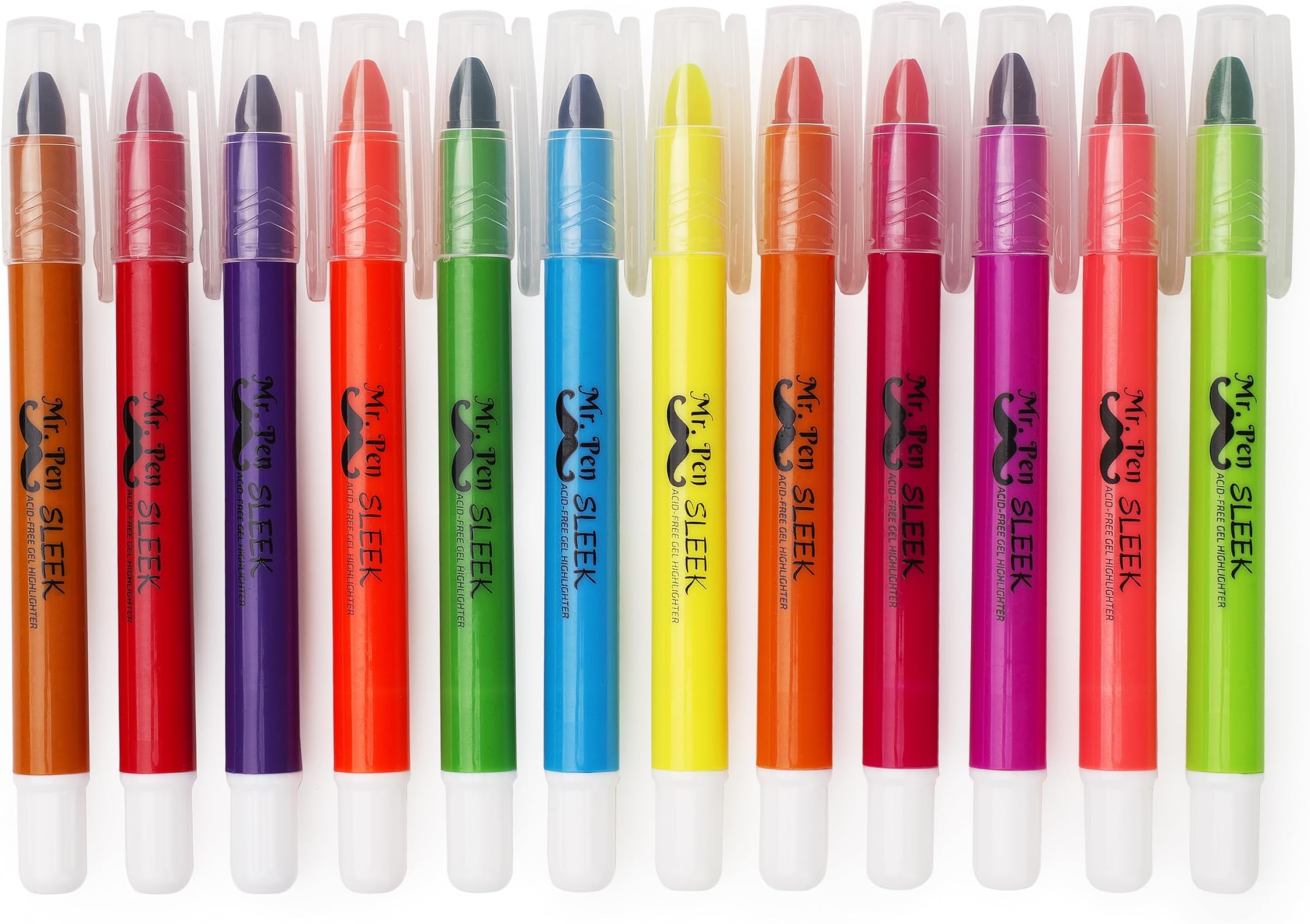 Mr. Pen Gel Highlighters, Bible Highlighter, Pack of 12, No Bleed Highlighter, Dry