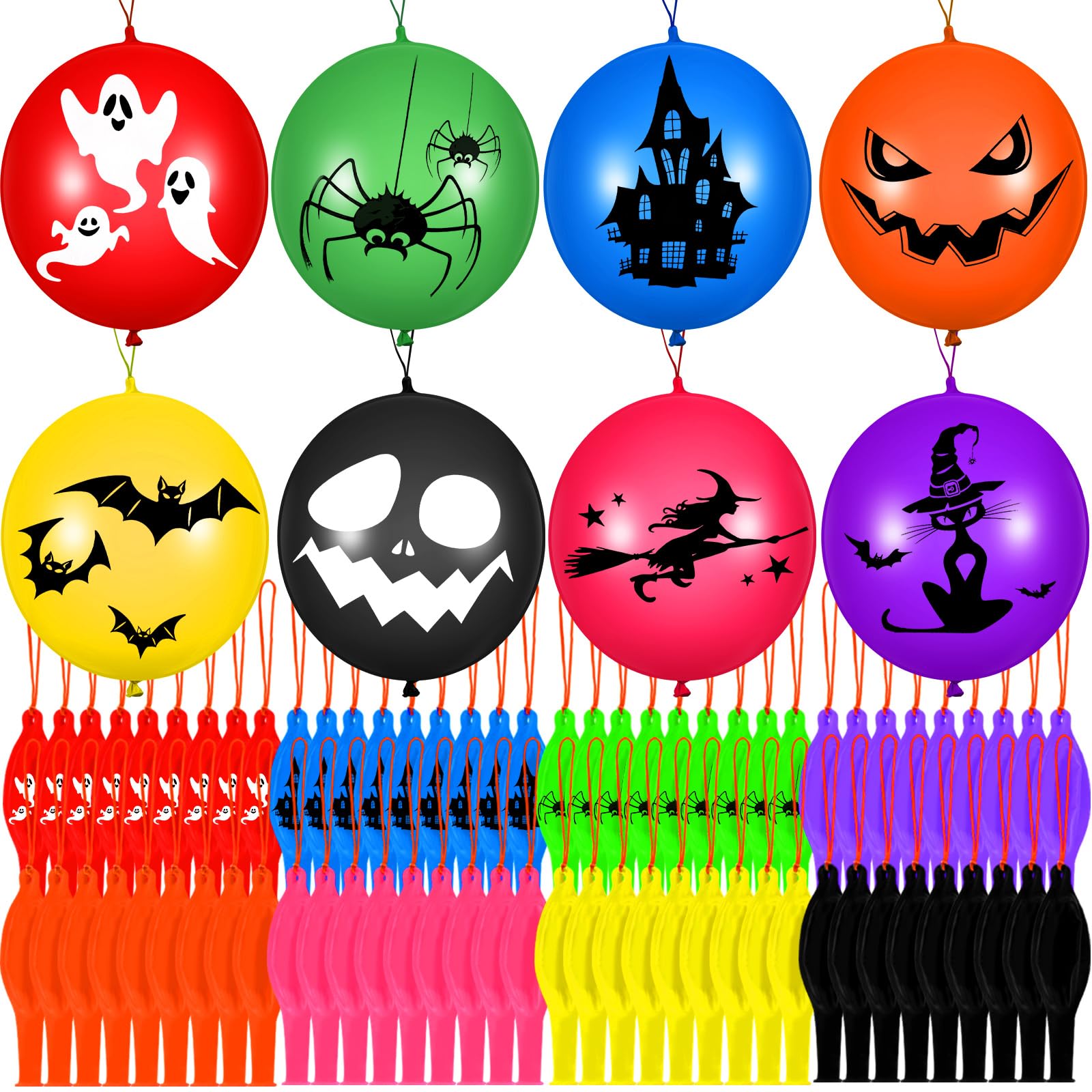 Amazon | Leyndo ハロウィンパンチバルーン 120個 18インチ ラテックス