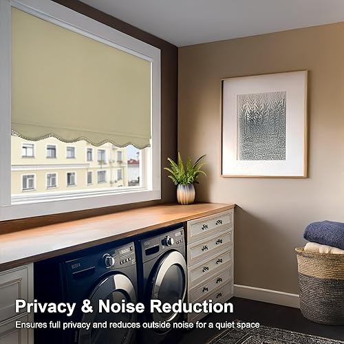 Miniatura 2 de CHICOLOGY Persianas enrollables opacas personalizadas, sin cordón, para el hogar, tratamientos de ventana, persianas de puerta, persianas opacas,