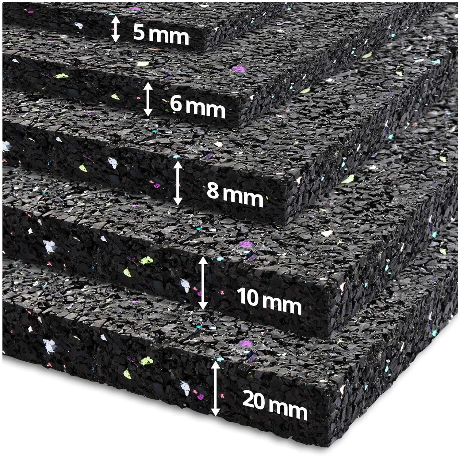 Casa Pura | Tapis anti-vibrations qui absorbe les vibrations et le bruit, découpable | Produit de qualité fabriqué en Allemagne | plusieurs épaisseurs et dimensions