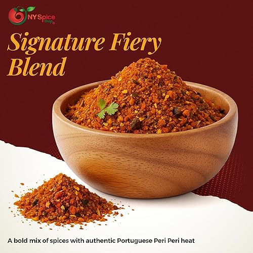 Miniatura 2 de NY SPICE SHOP Condimento portugués Peri Peri Fire  Mezcla de especias africanas Piri Piri de 8 onzas  Hecho con hierbas, pimienta y especias