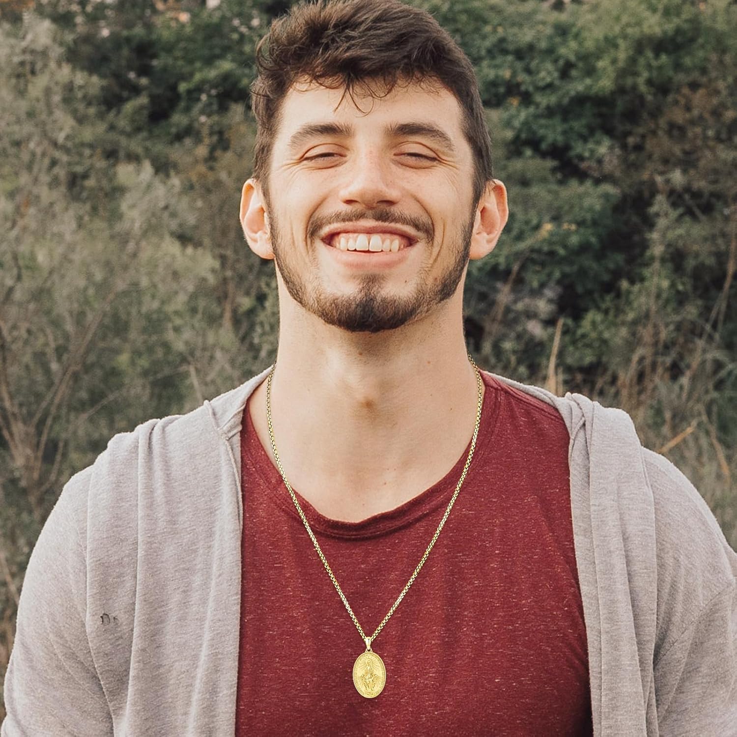 Patron Saint Medals Amulet Necklace 925 Sterling Silver Protection Jewelry for Men Women with 20"/22"+2" Rolo Chain - Image 6