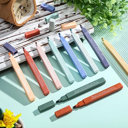 Miniatura 4 de 50 piezas de regalos de agradecimiento inspiradores estéticos lindos resaltadores neutros pastel seco rápido con perfumado para CNA Regreso a la