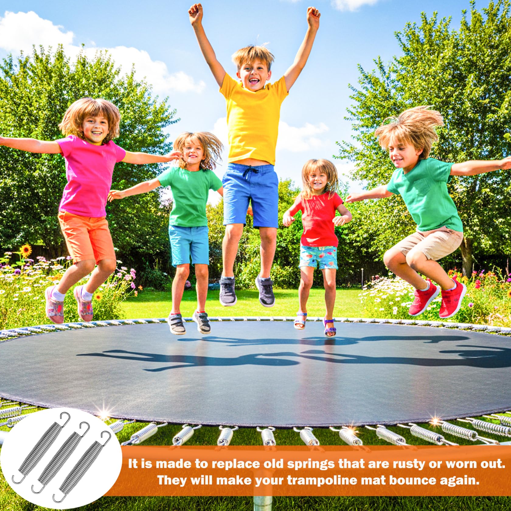 Trampolinfedern, 14 cm, robuste Ersatzfeder aus Edelstahl, 12 Stück