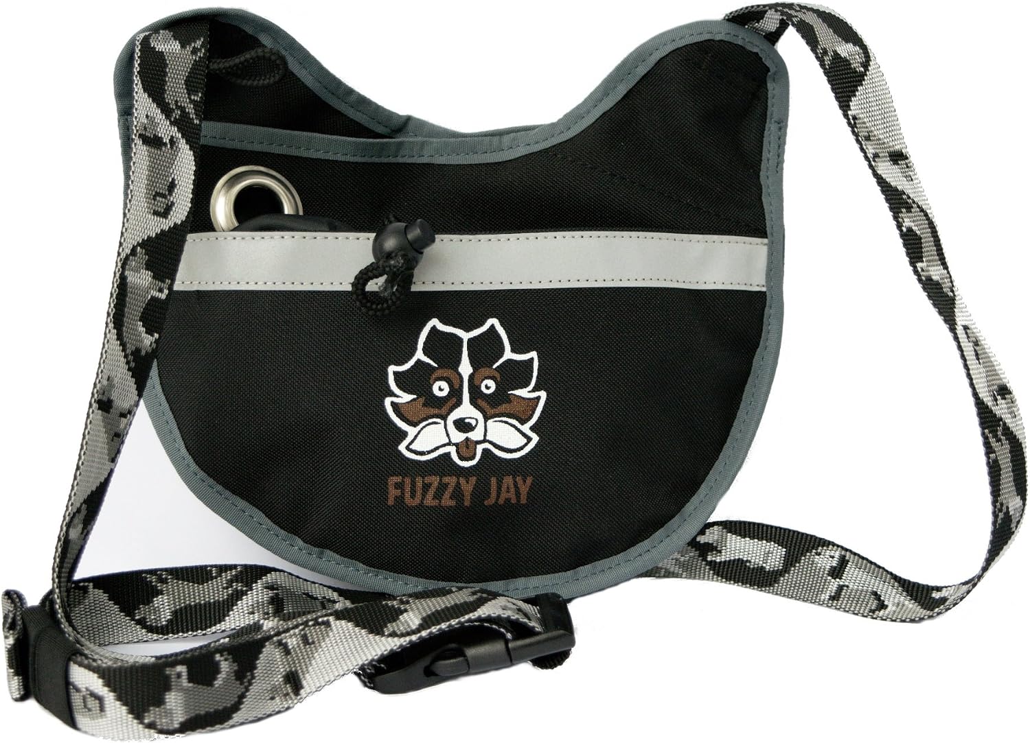 FUZZY JAY Agility Training Bag - Dog Treat Pouch (Black/Grey)