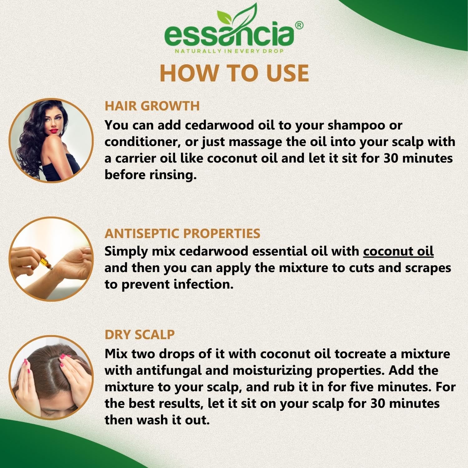 Essancia Cedarwood Essential Oil For Relaxation, Skin, Hair Care, Body Care, Fungal Infection, Diffuser & Aromatherapy. 100% Natural, Undiluted, Pure & Therapeutic Grade Essential Oil. (15ml) 4 817TLqXfRTL. SL1500