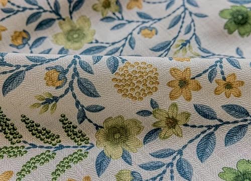 Miniatura 8 de Cortinas de lino natural de mezcla de lino para sala de estarcortinas semiopacas de 102 pulgadas de largo, 1 panel, paneles de ventana florales de