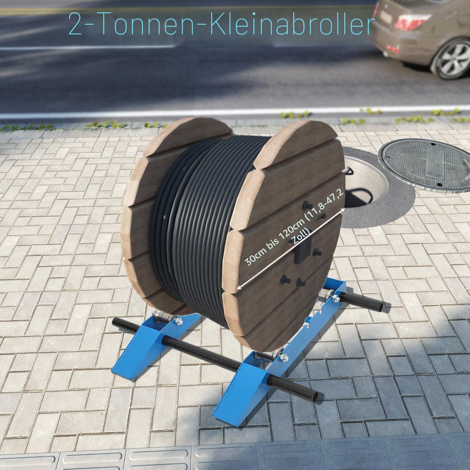 Kabelabroller Kabeltrommel Abroller für φ300mm-1200mm Kabeltrommelständer