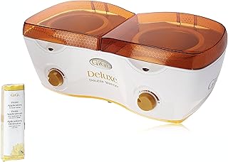 Gigi Deluxe Double Warmer, 14 Ounce, BONUS 100x Gigi Petite Applicators Bundle